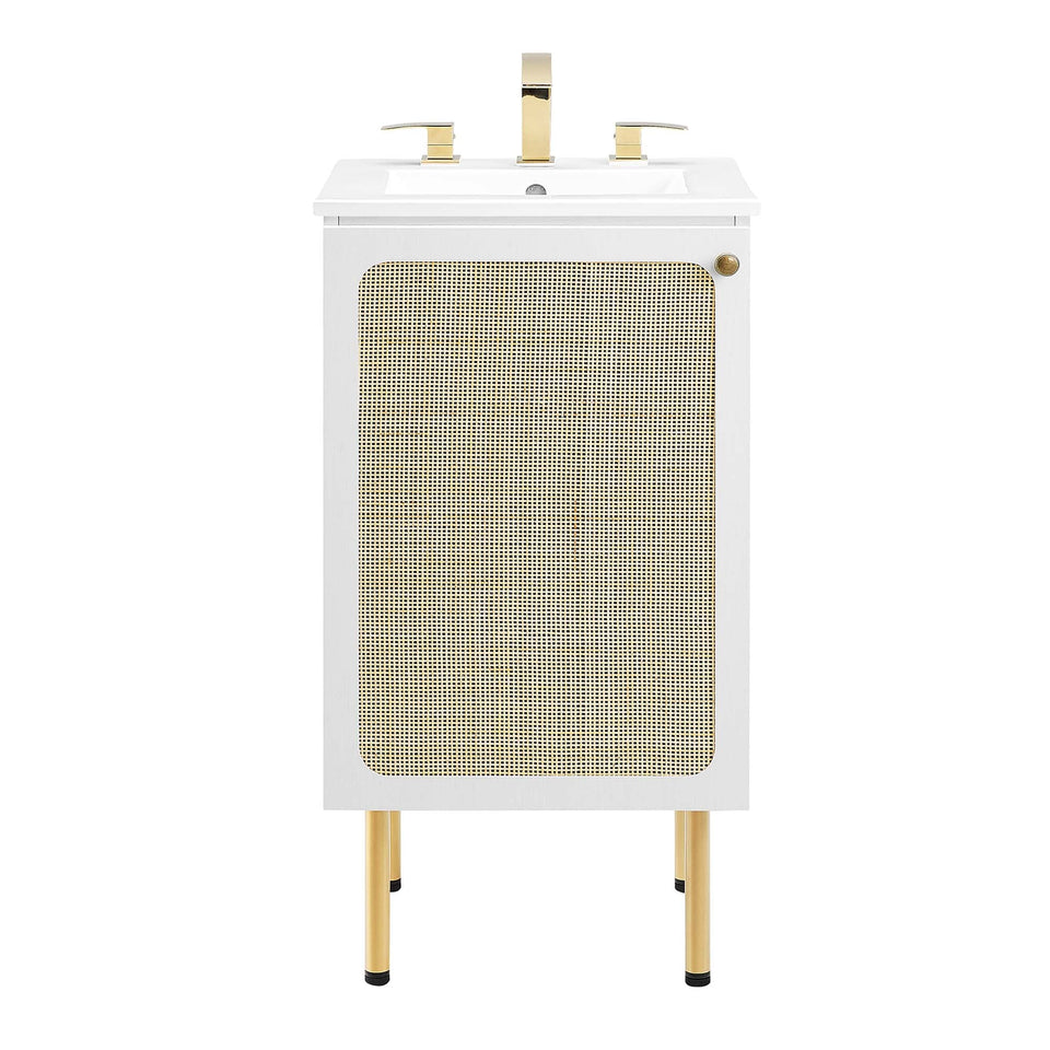 Chaucer Bathroom Vanity with White Basin Included by Modway