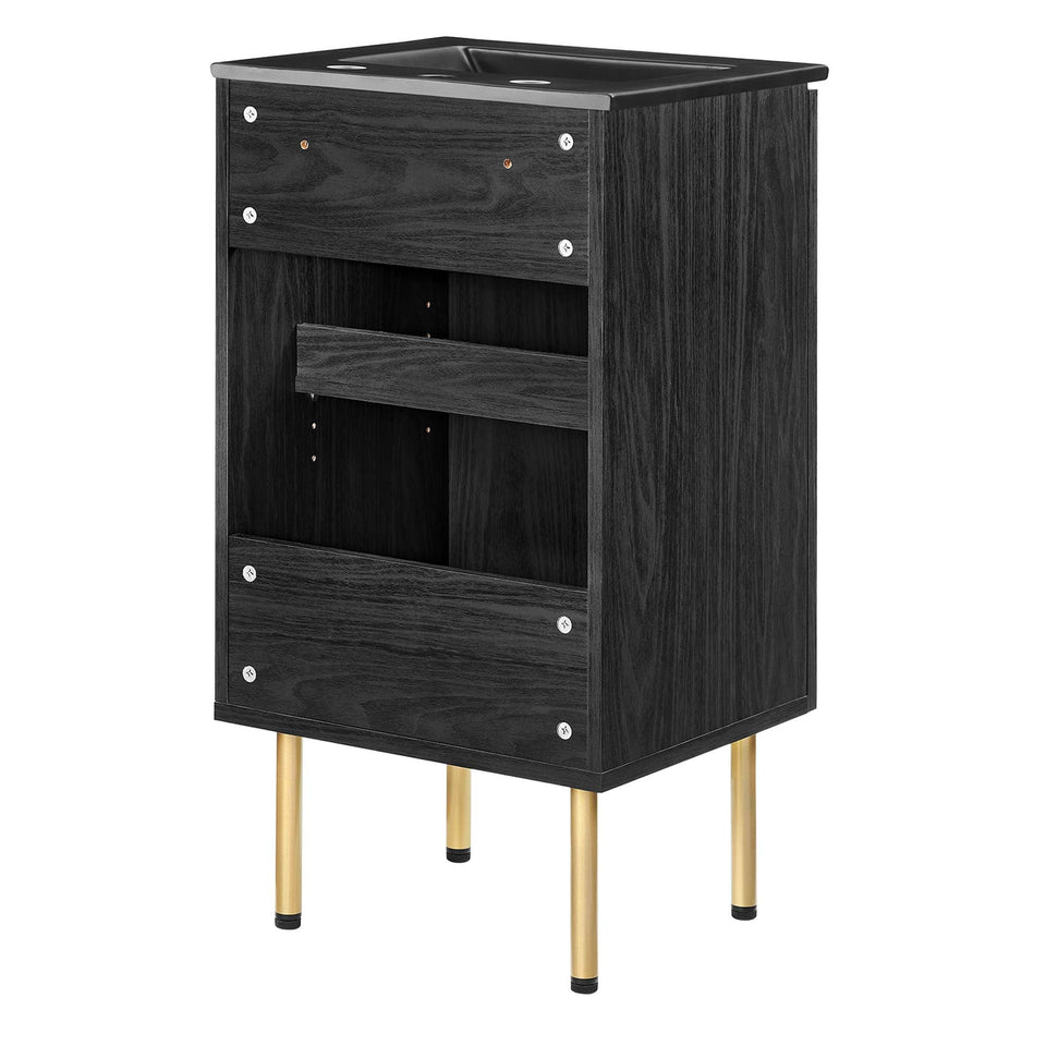 Chaucer Bathroom Vanity with Black Basin Included by Modway