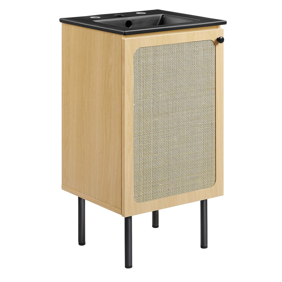 Chaucer Bathroom Vanity with Black Basin Included by Modway