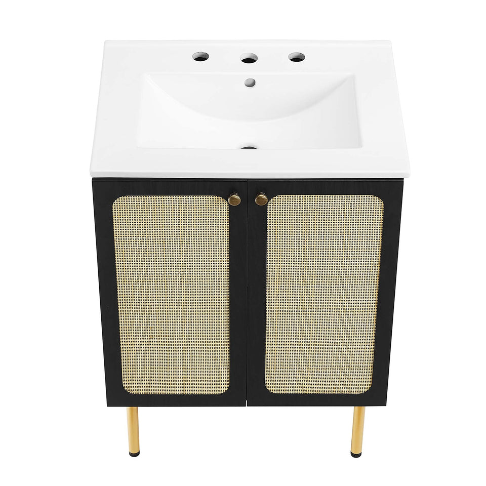 Chaucer Bathroom Vanity with White Basin Included by Modway