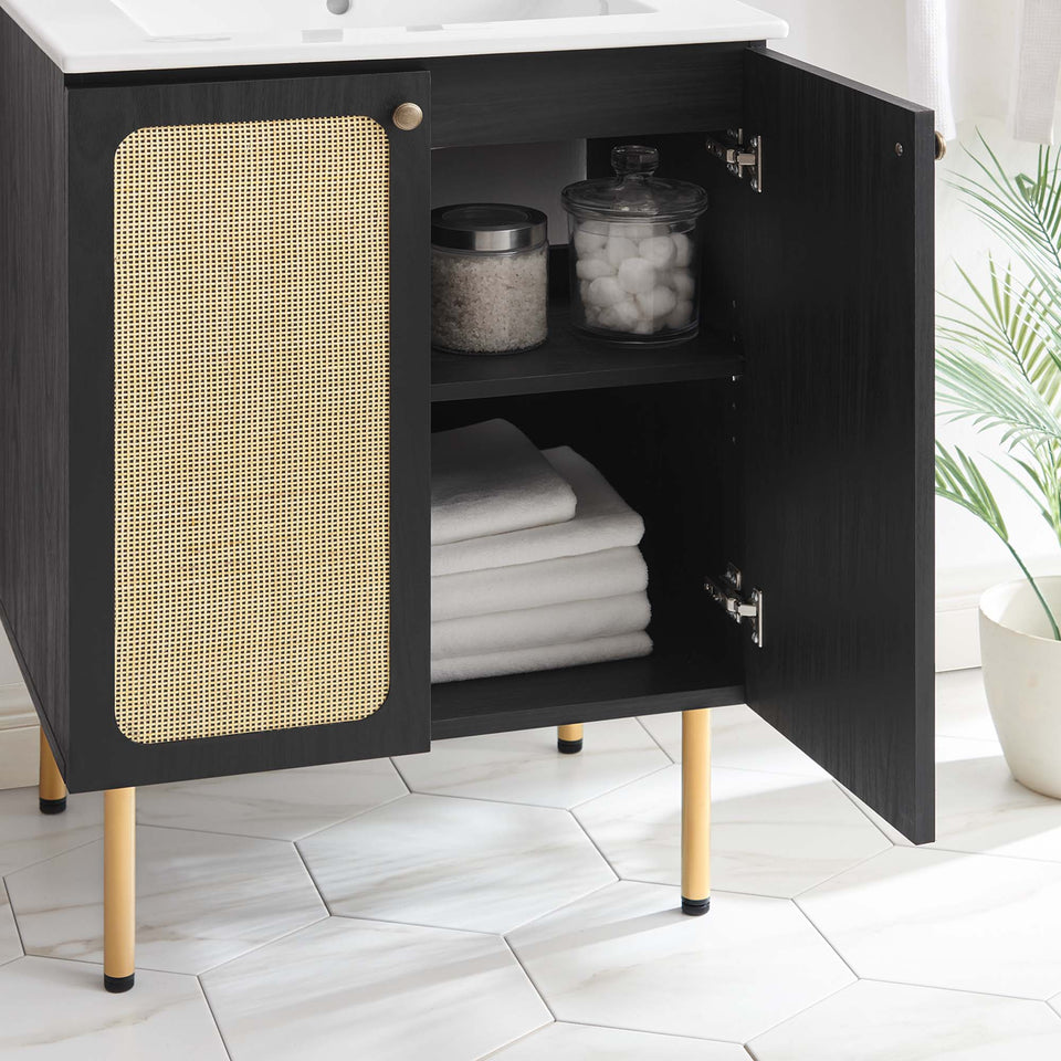 Chaucer Bathroom Vanity with White Basin Included by Modway