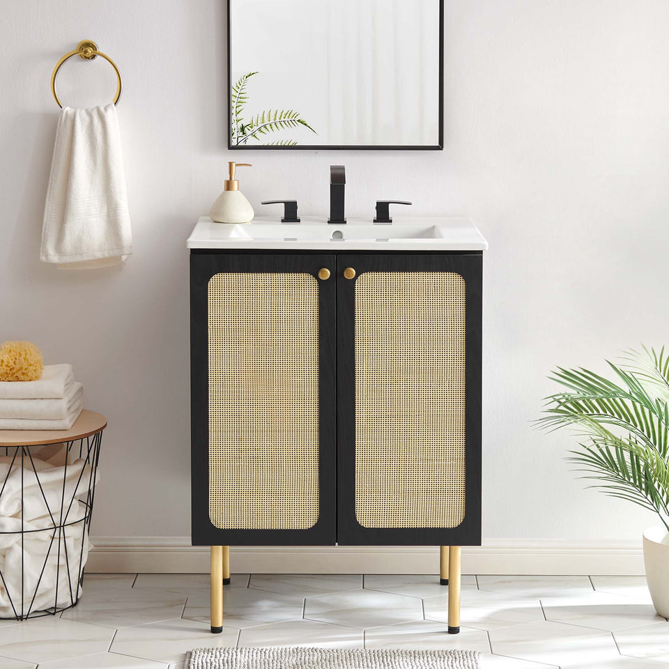 Chaucer Bathroom Vanity with White Basin Included by Modway