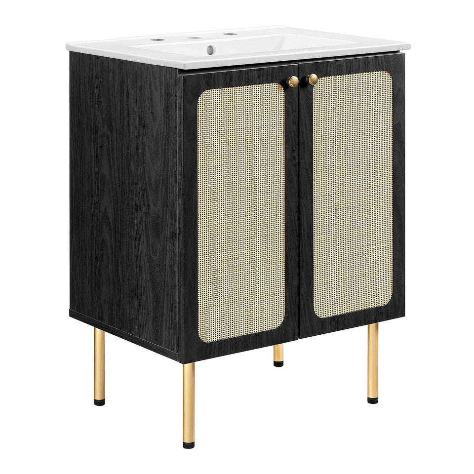 Chaucer Bathroom Vanity with White Basin Included by Modway