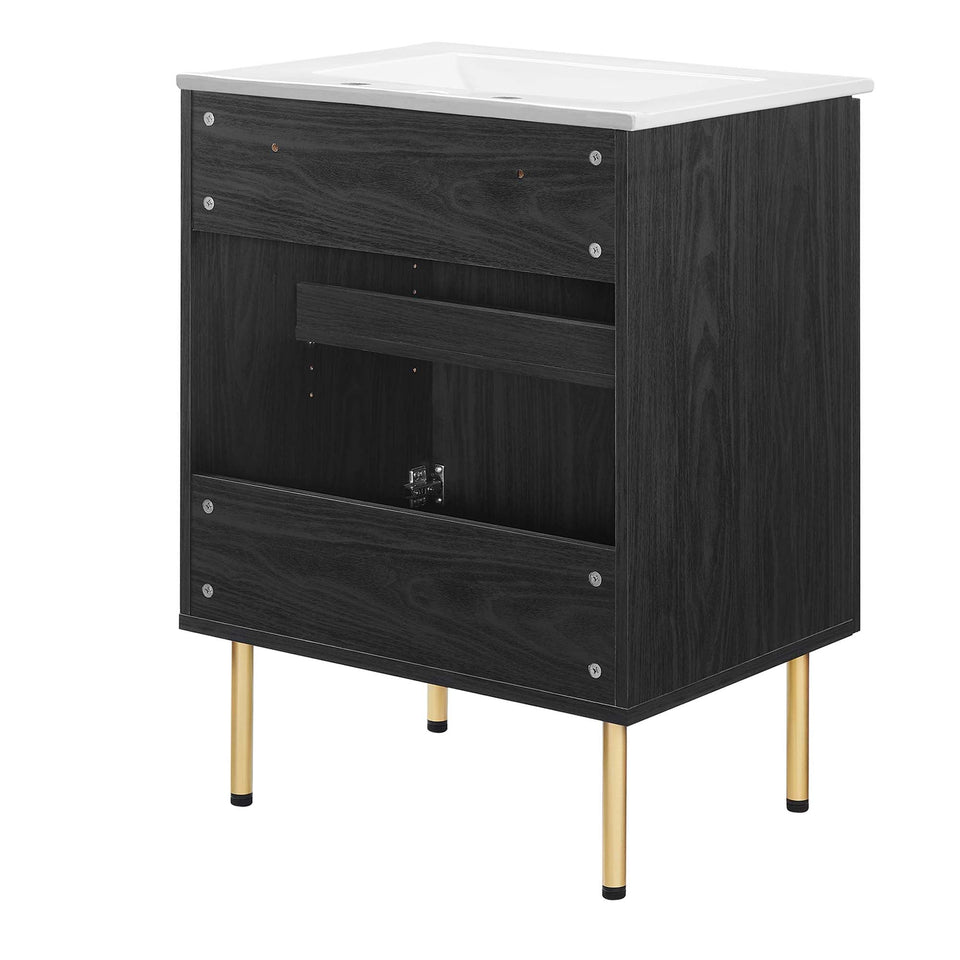 Chaucer Bathroom Vanity with White Basin Included by Modway