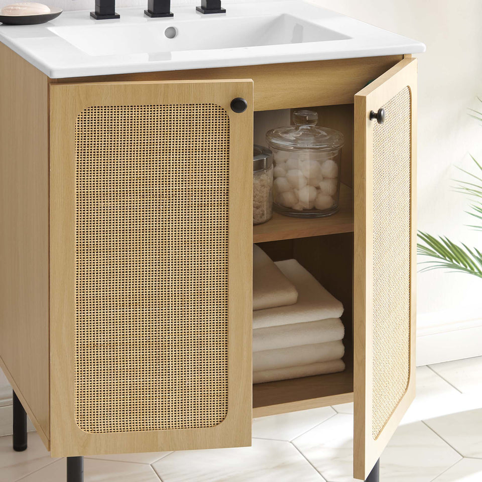 Chaucer Bathroom Vanity with White Basin Included by Modway