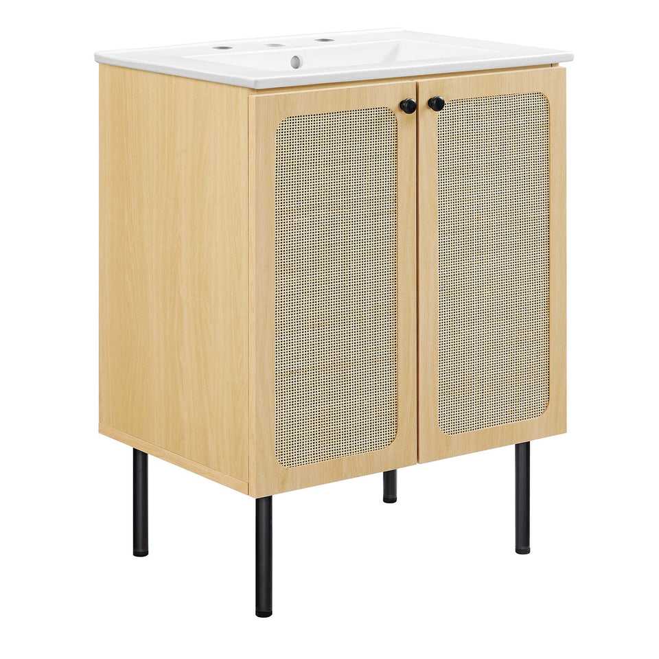 Chaucer Bathroom Vanity with White Basin Included by Modway