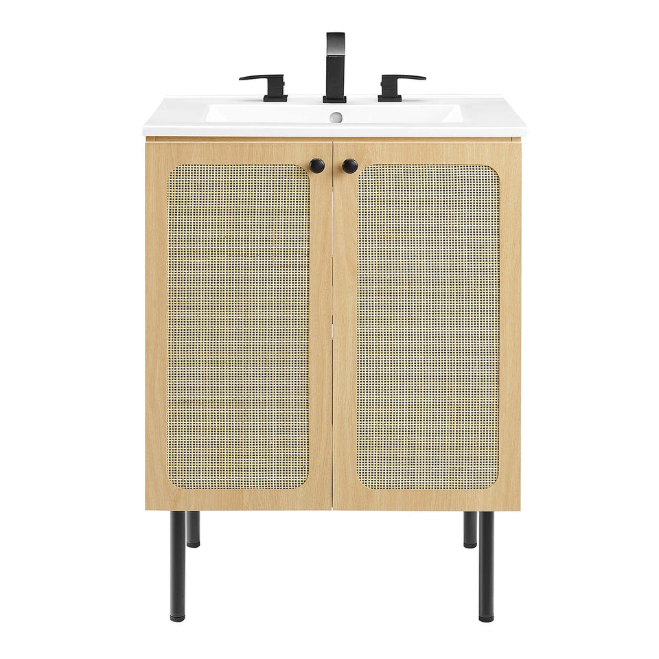 Chaucer Bathroom Vanity with White Basin Included by Modway
