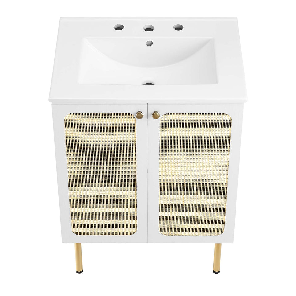Chaucer Bathroom Vanity with White Basin Included by Modway