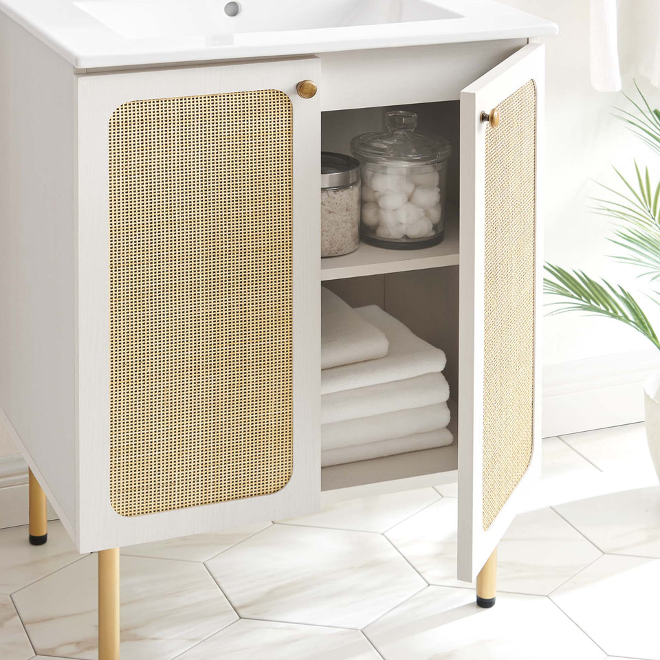 Chaucer Bathroom Vanity with White Basin Included by Modway