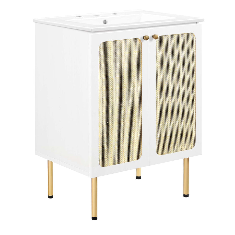 Chaucer Bathroom Vanity with White Basin Included by Modway
