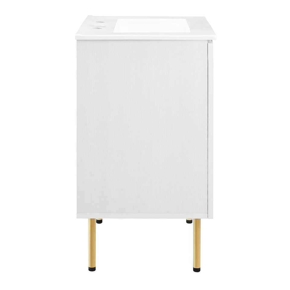 Chaucer Bathroom Vanity with White Basin Included by Modway