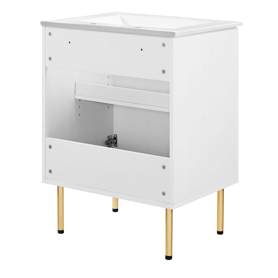 Chaucer Bathroom Vanity with White Basin Included by Modway