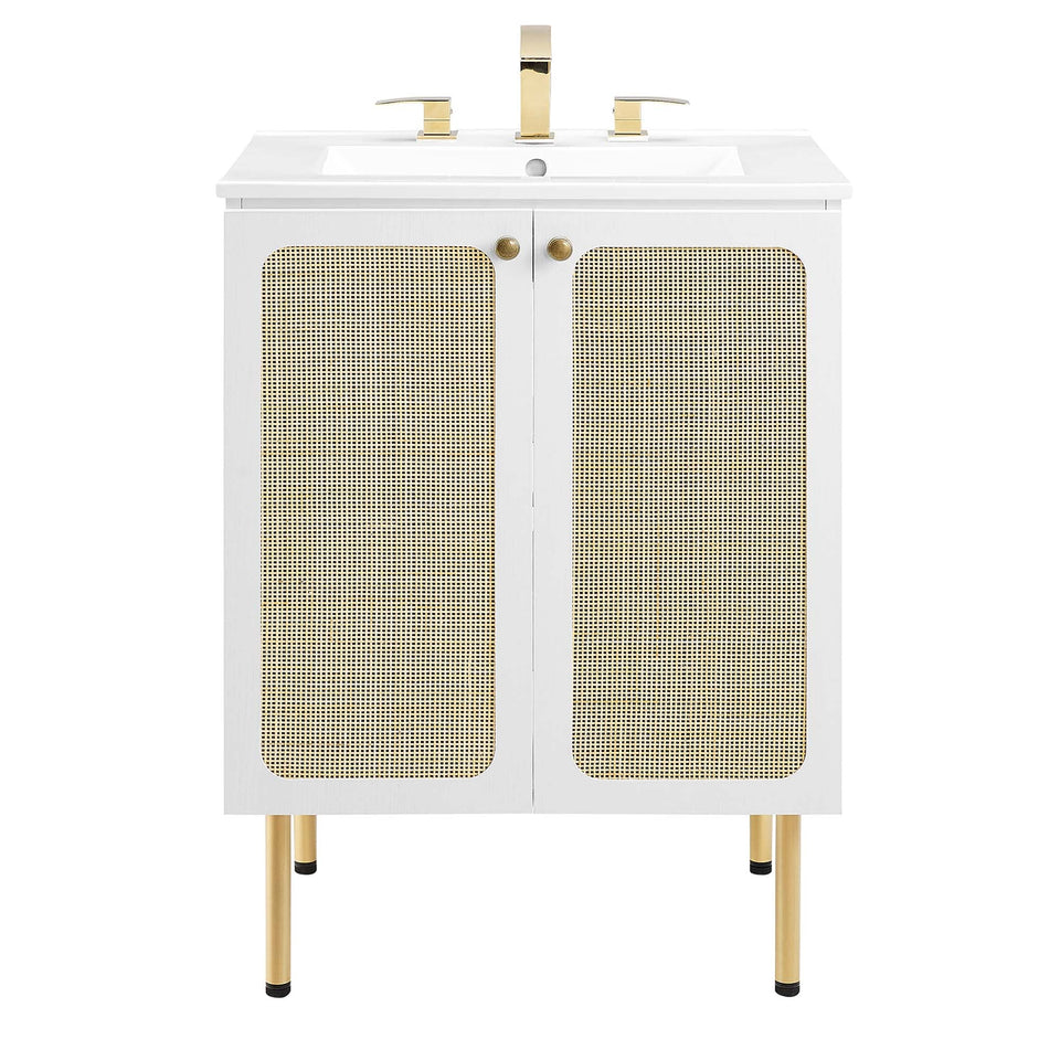 Chaucer Bathroom Vanity with White Basin Included by Modway