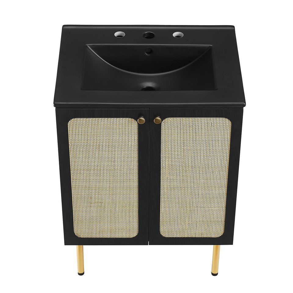 Chaucer Bathroom Vanity with Black Basin Included by Modway