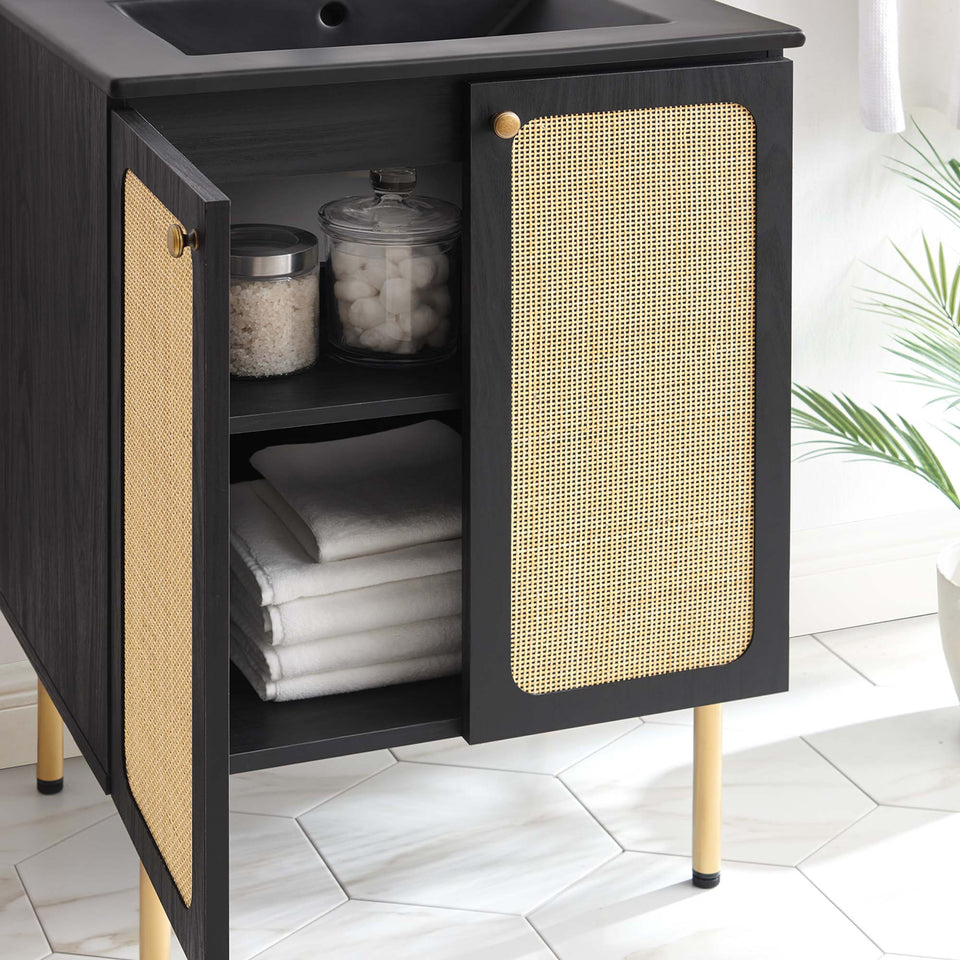 Chaucer Bathroom Vanity with Black Basin Included by Modway