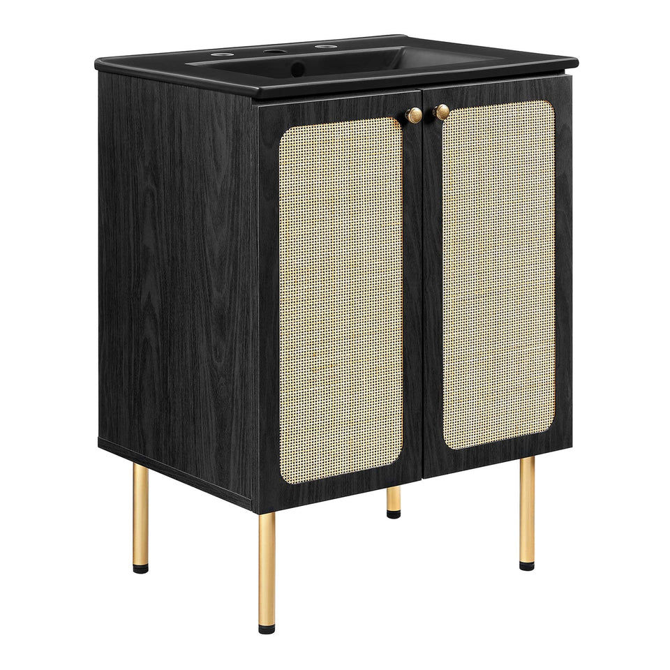 Chaucer Bathroom Vanity with Black Basin Included by Modway