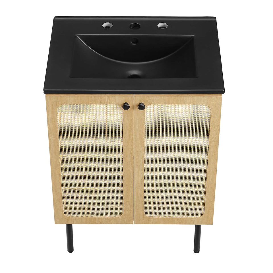 Chaucer Bathroom Vanity with Black Basin Included by Modway