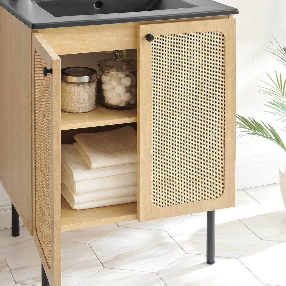 Chaucer Bathroom Vanity with Black Basin Included by Modway