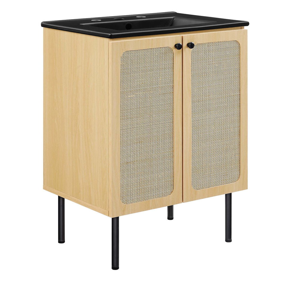 Chaucer Bathroom Vanity with Black Basin Included by Modway