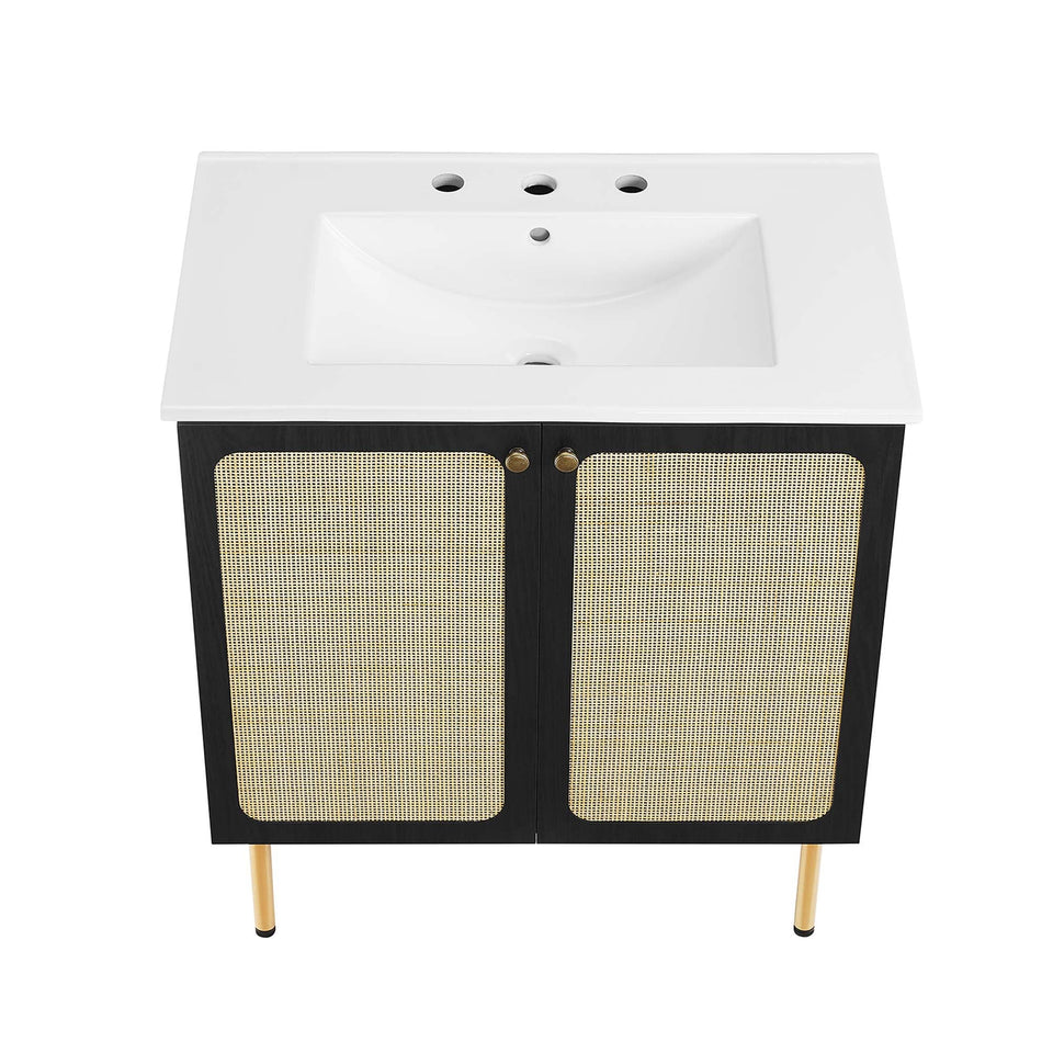 Chaucer Bathroom Vanity with White Basin Included by Modway