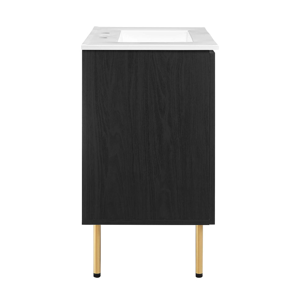 Chaucer Bathroom Vanity with White Basin Included by Modway