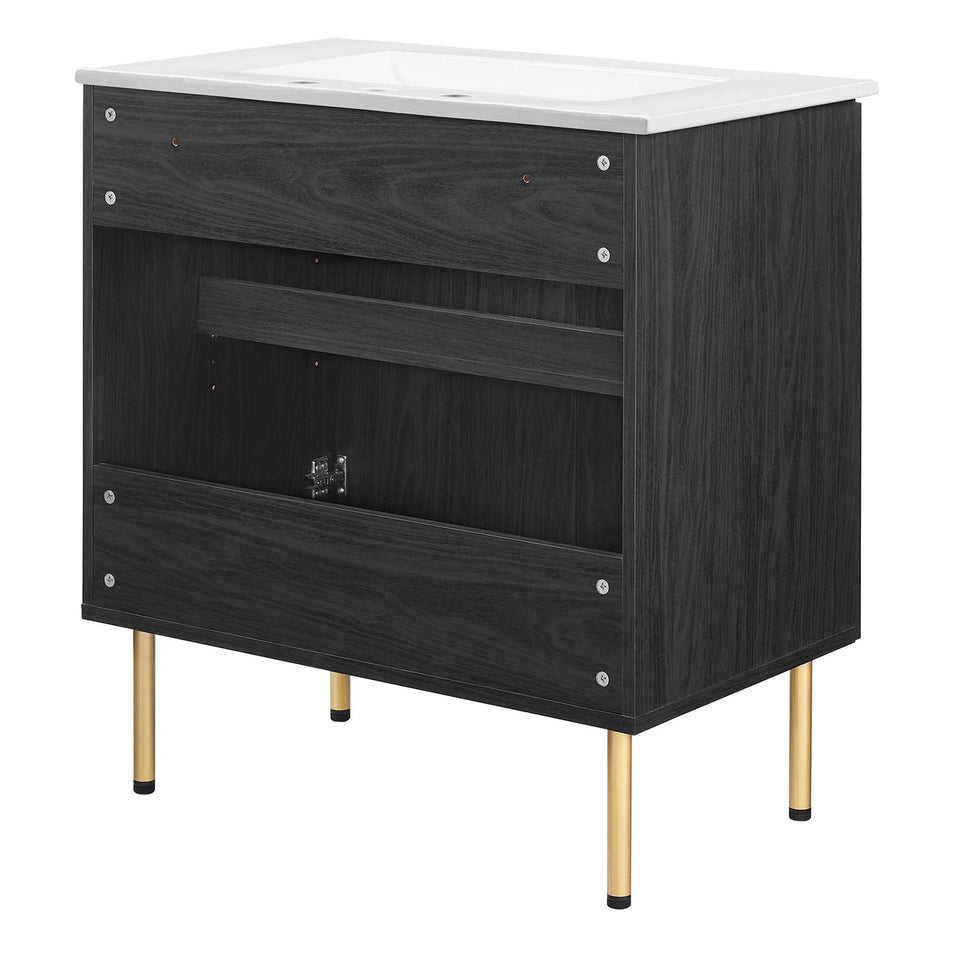 Chaucer Bathroom Vanity with White Basin Included by Modway
