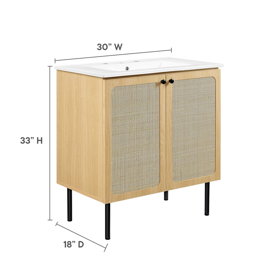 Chaucer Bathroom Vanity with White Basin Included by Modway