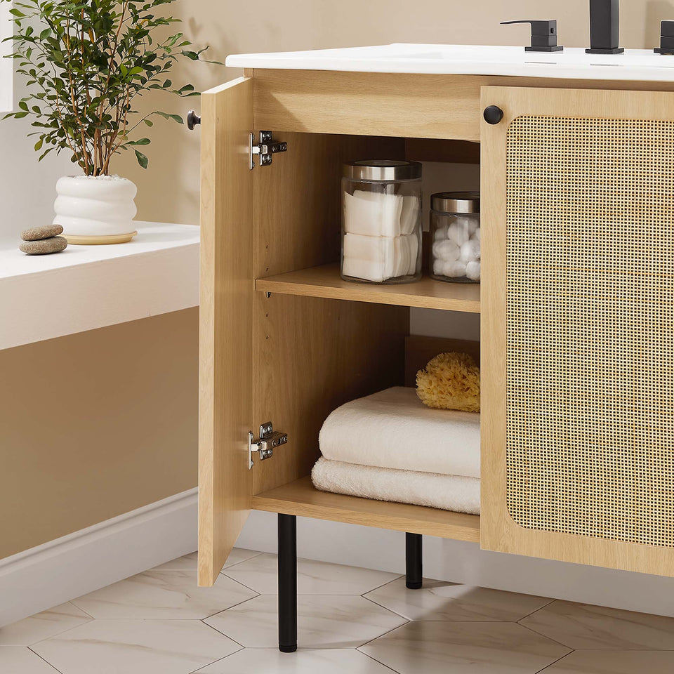 Chaucer Bathroom Vanity with White Basin Included by Modway