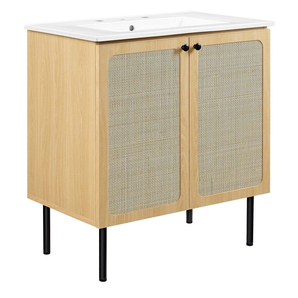 Chaucer Bathroom Vanity with White Basin Included by Modway