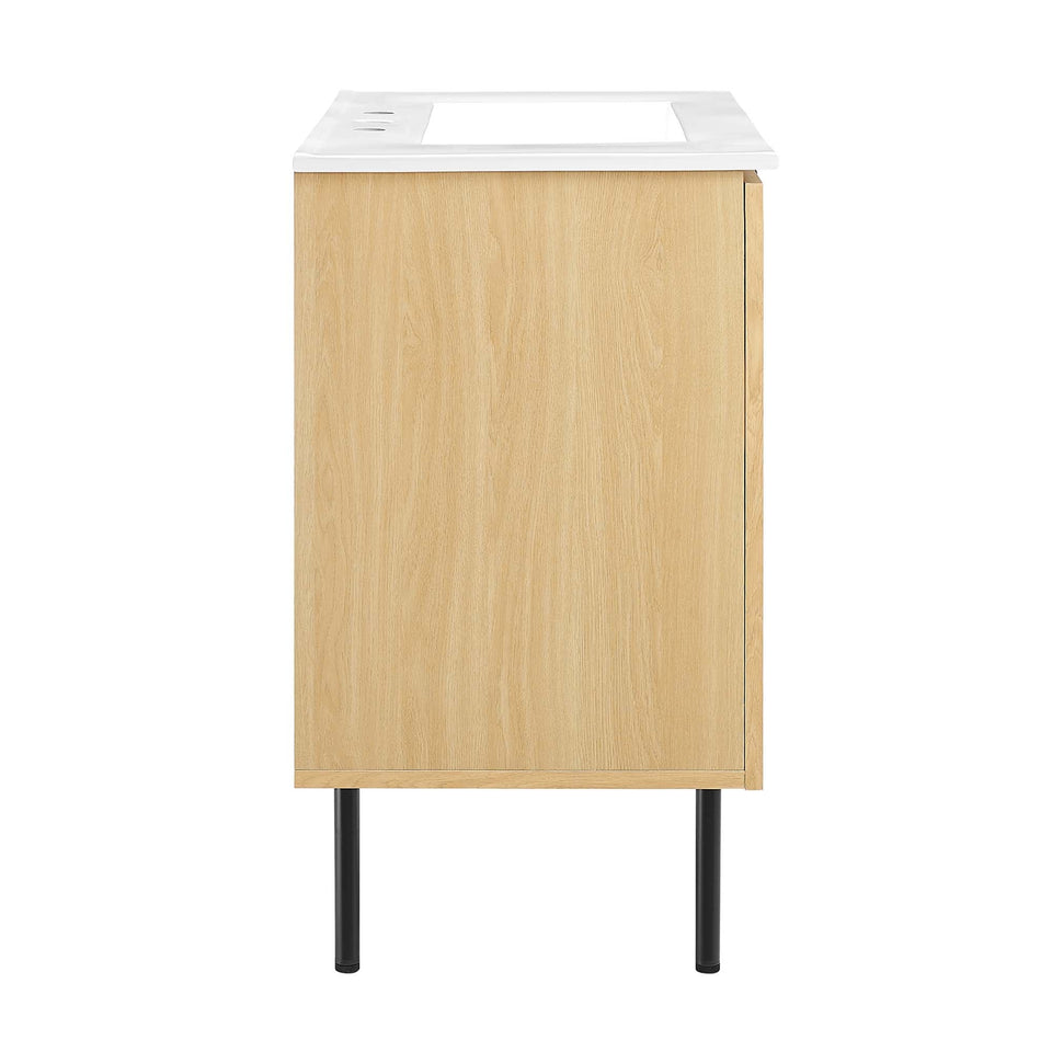 Chaucer Bathroom Vanity with White Basin Included by Modway
