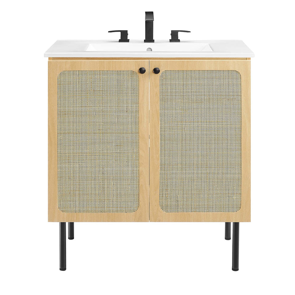 Chaucer Bathroom Vanity with White Basin Included by Modway