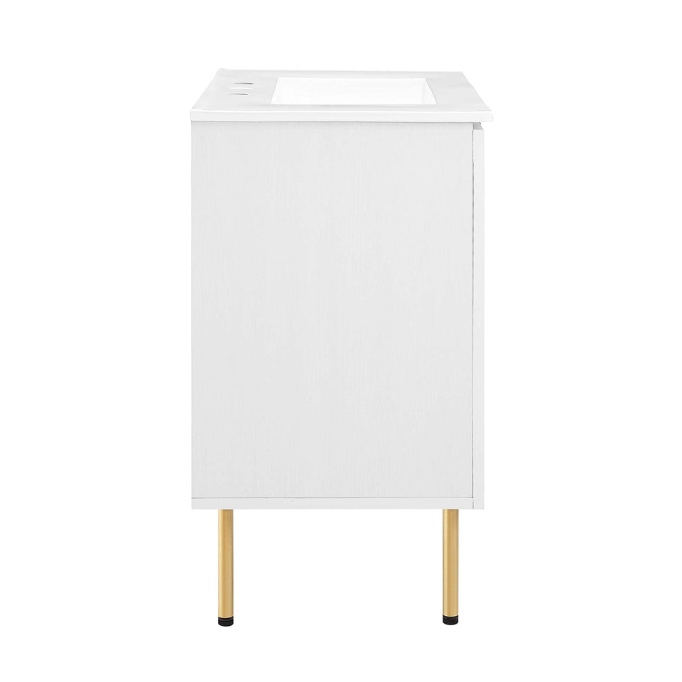 Chaucer Bathroom Vanity with White Basin Included by Modway