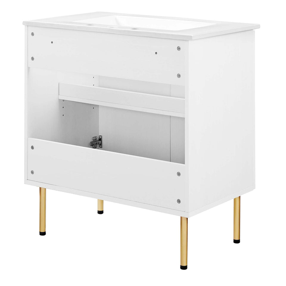 Chaucer Bathroom Vanity with White Basin Included by Modway