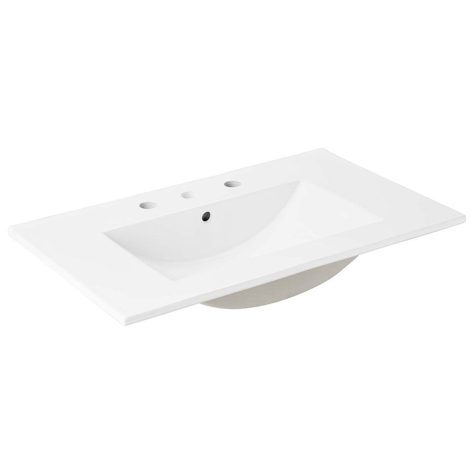 Chaucer Bathroom Vanity with White Basin Included by Modway