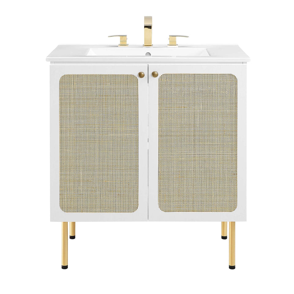 Chaucer Bathroom Vanity with White Basin Included by Modway