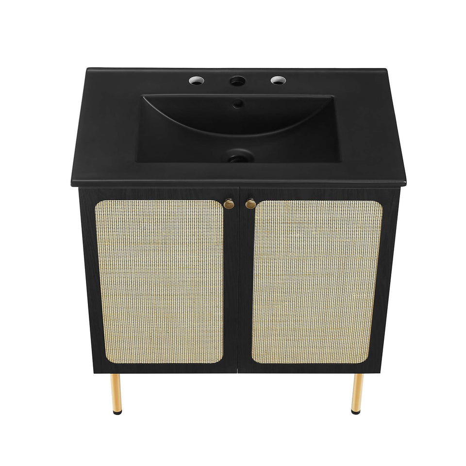 Chaucer Bathroom Vanity with Black Basin Included by Modway