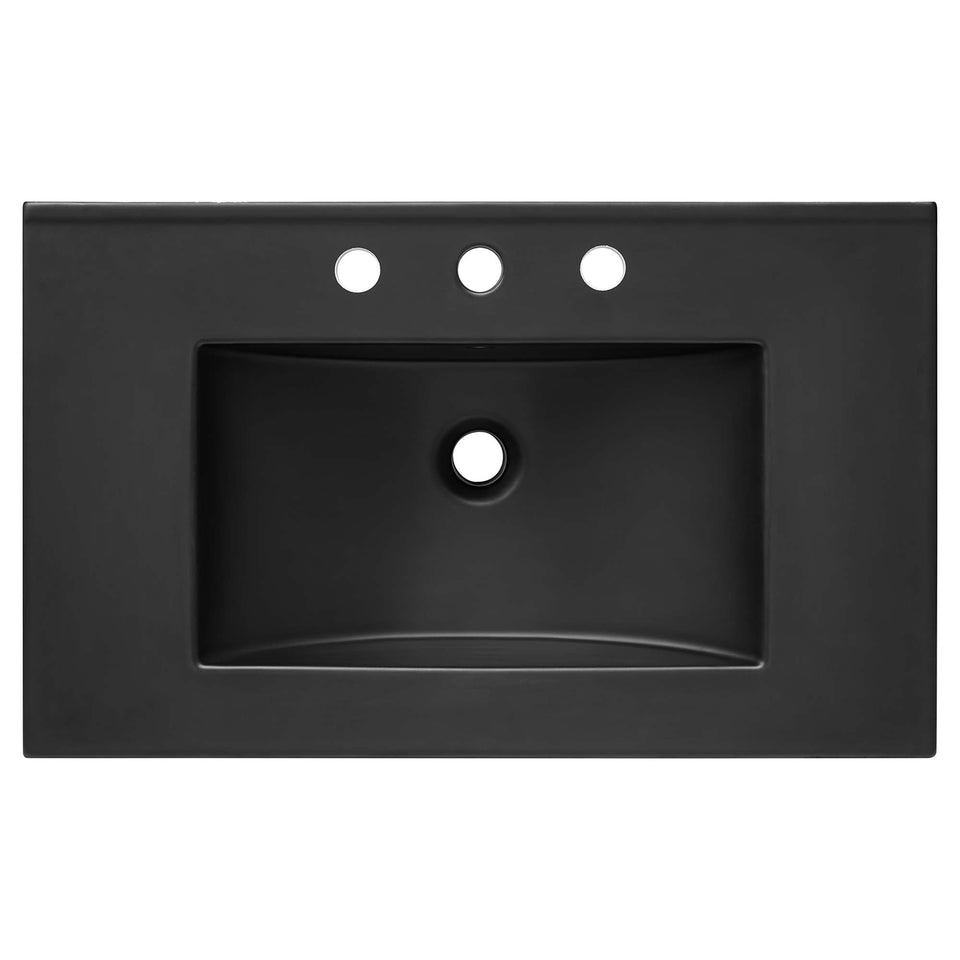 Chaucer Bathroom Vanity with Black Basin Included by Modway