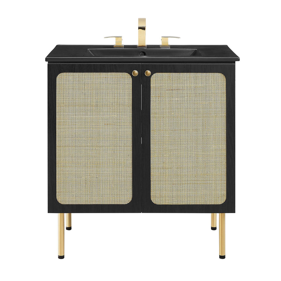 Chaucer Bathroom Vanity with Black Basin Included by Modway