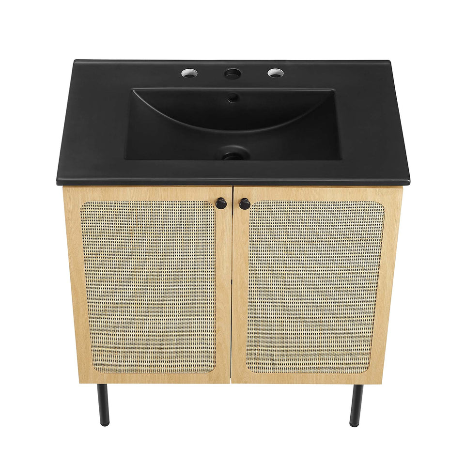 Chaucer Bathroom Vanity with Black Basin Included by Modway