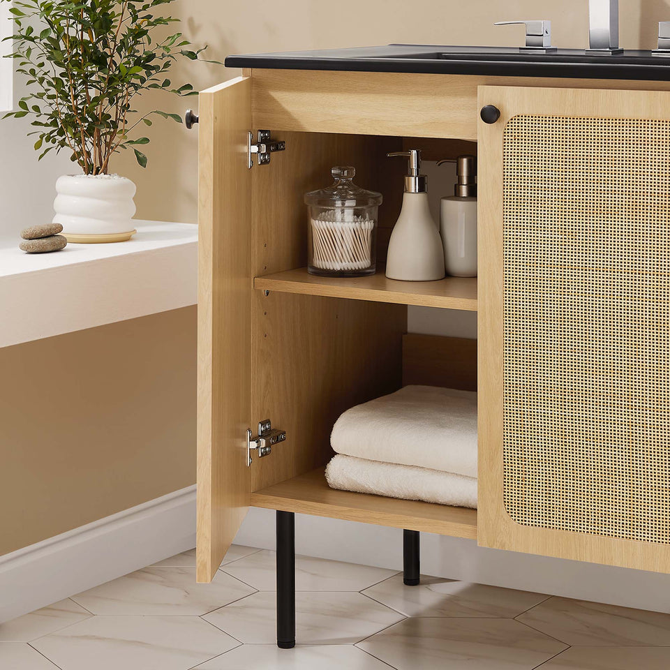 Chaucer Bathroom Vanity with Black Basin Included by Modway