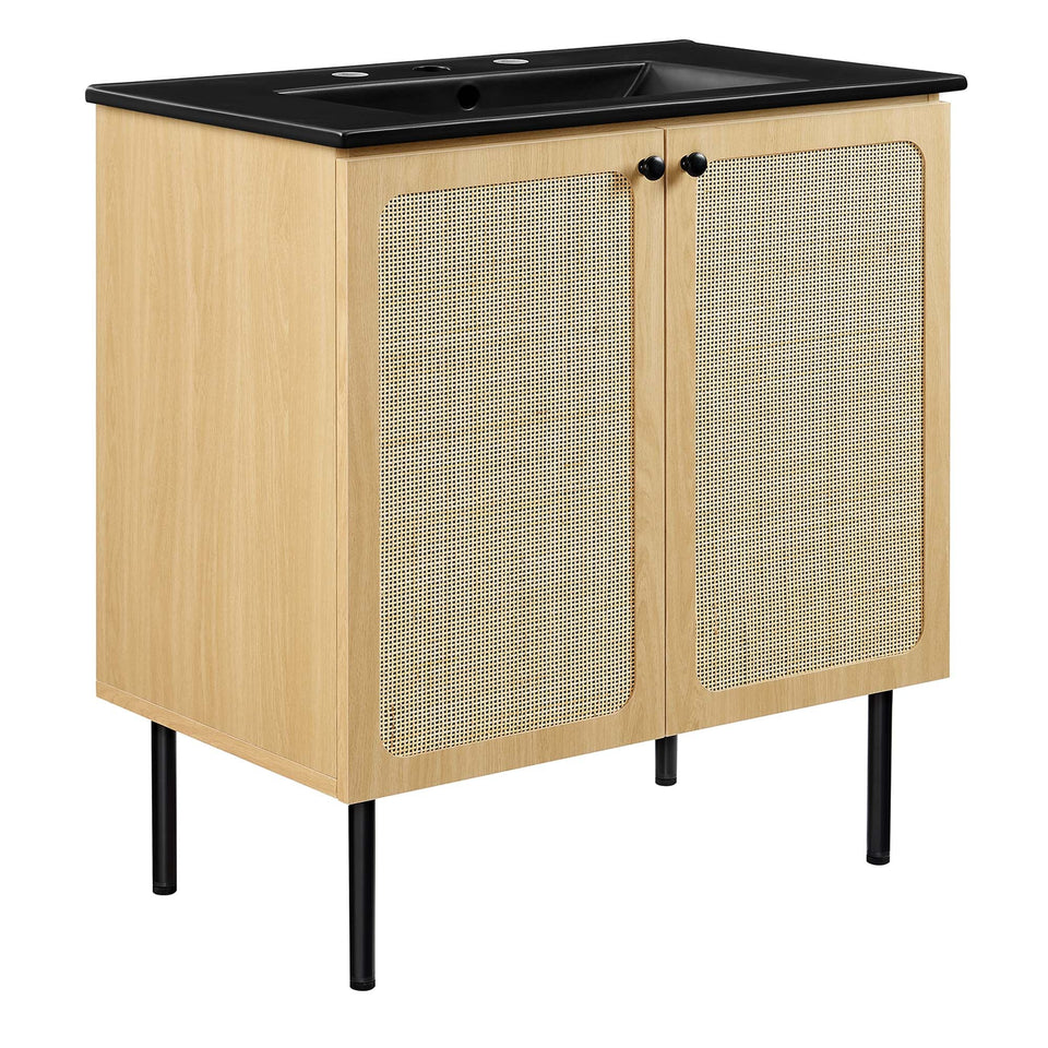 Chaucer Bathroom Vanity with Black Basin Included by Modway