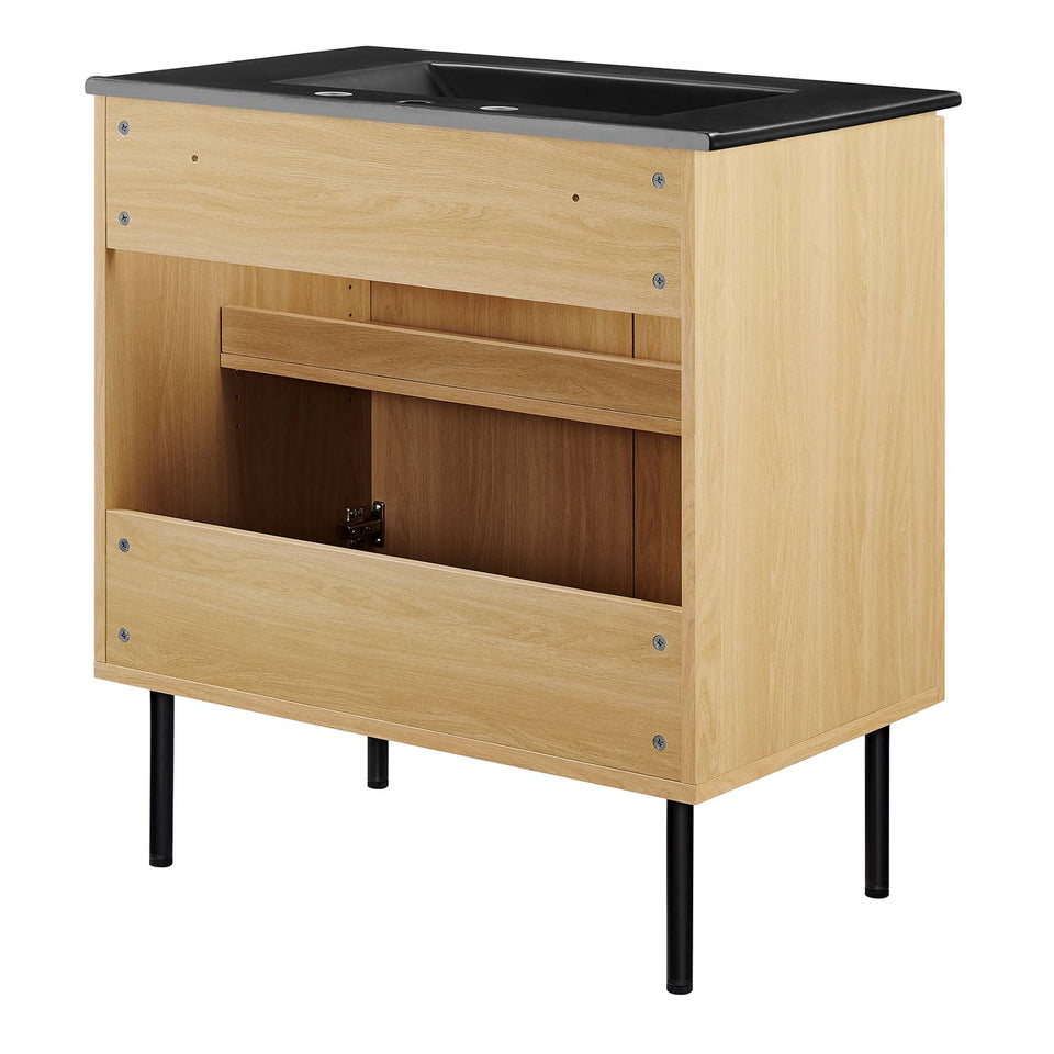 Chaucer Bathroom Vanity with Black Basin Included by Modway