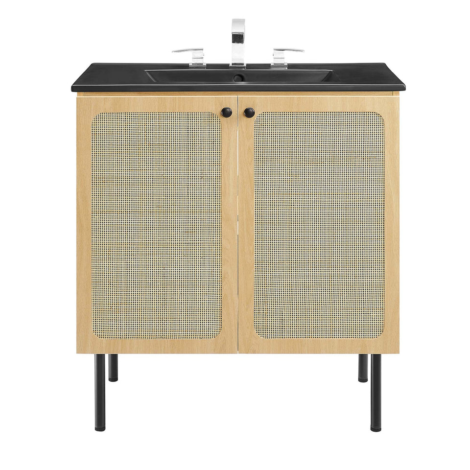 Chaucer Bathroom Vanity with Black Basin Included by Modway