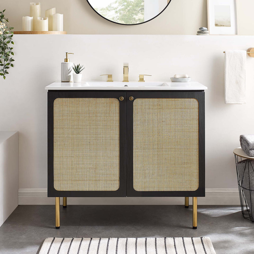 Chaucer Bathroom Vanity with White Basin Included by Modway