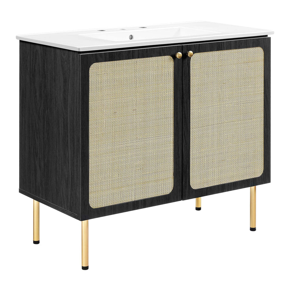 Chaucer Bathroom Vanity with White Basin Included by Modway
