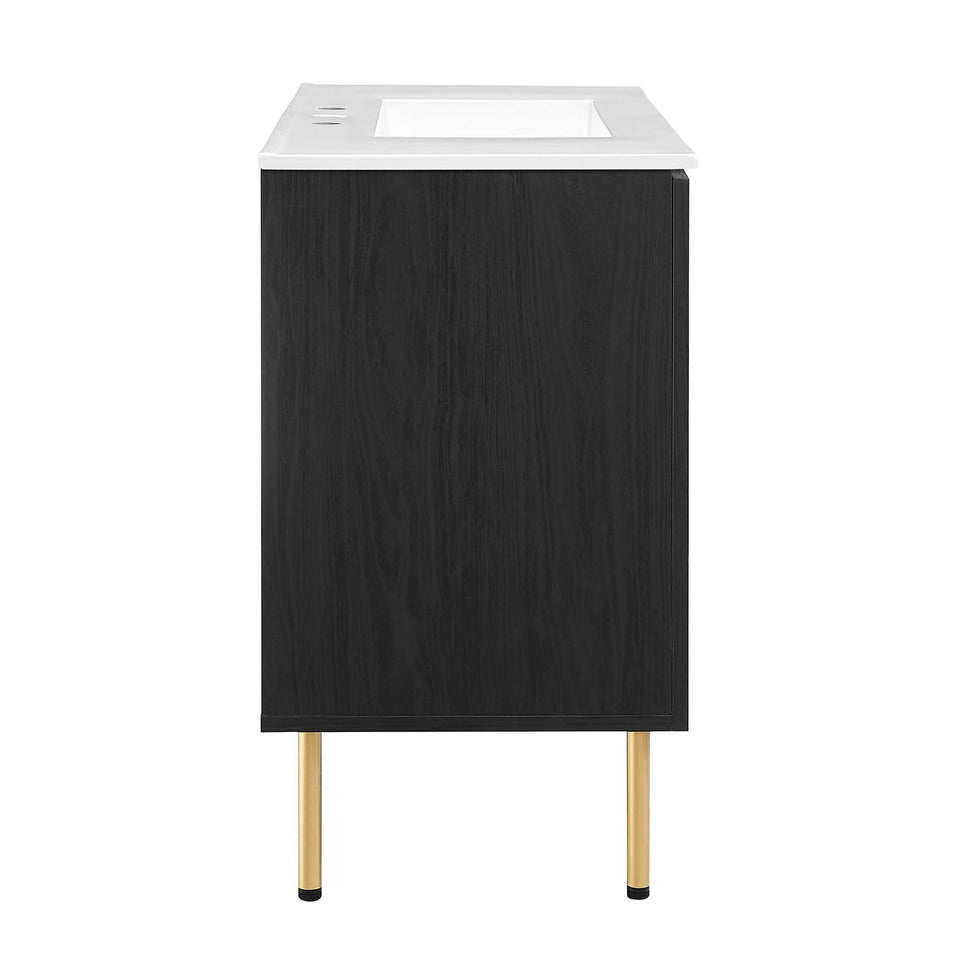 Chaucer Bathroom Vanity with White Basin Included by Modway