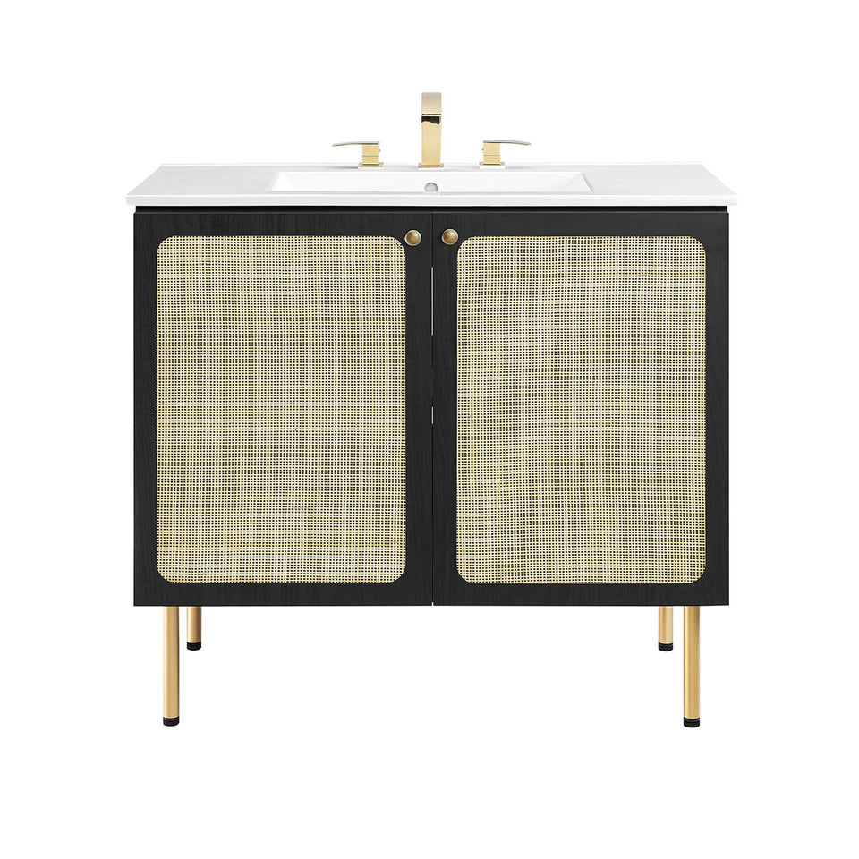 Chaucer Bathroom Vanity with White Basin Included by Modway