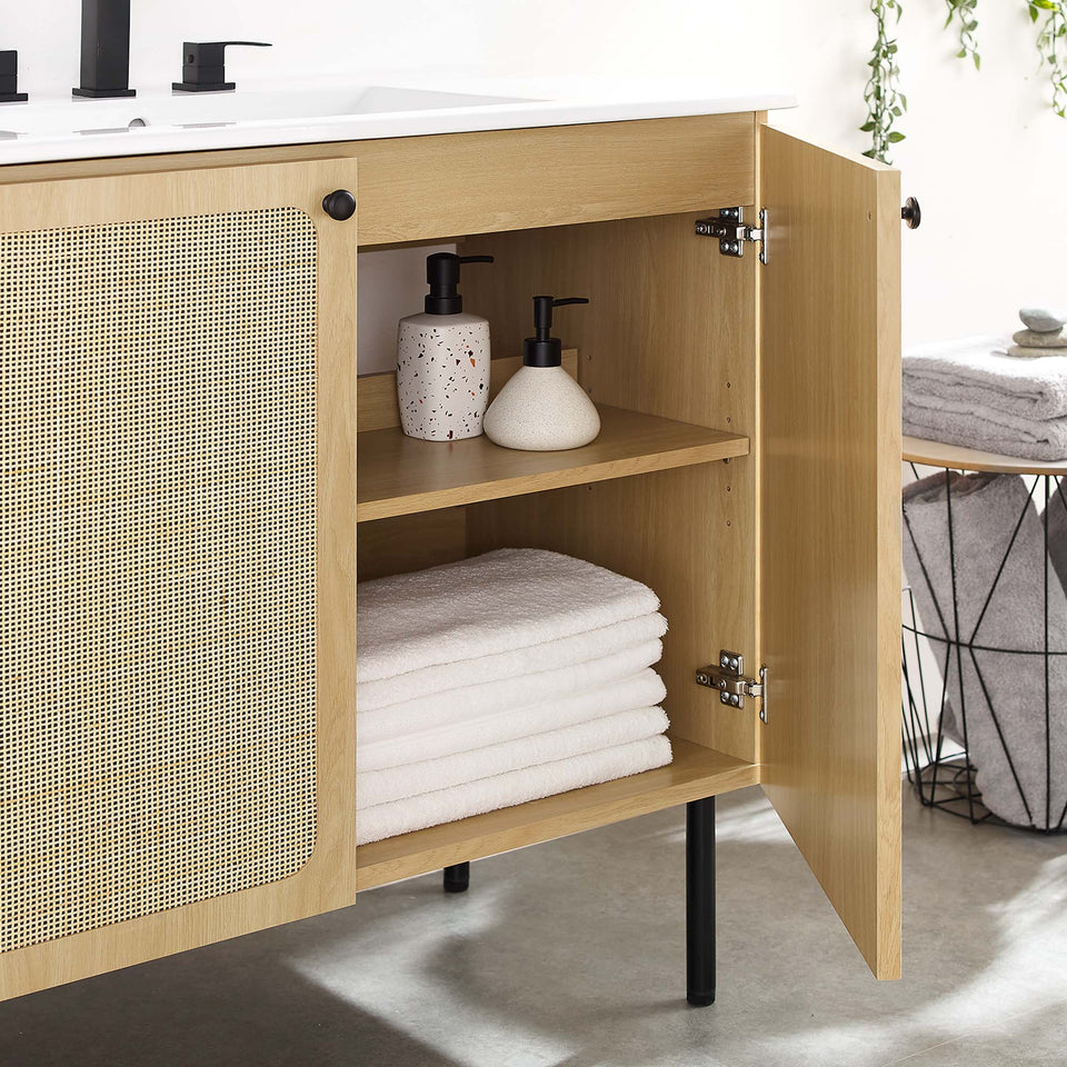 Chaucer Bathroom Vanity with White Basin Included by Modway