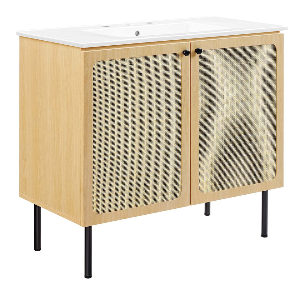Chaucer Bathroom Vanity with White Basin Included by Modway