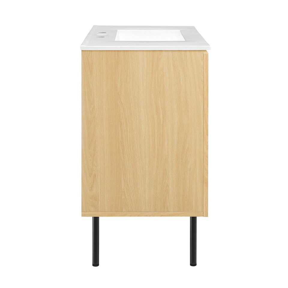 Chaucer Bathroom Vanity with White Basin Included by Modway